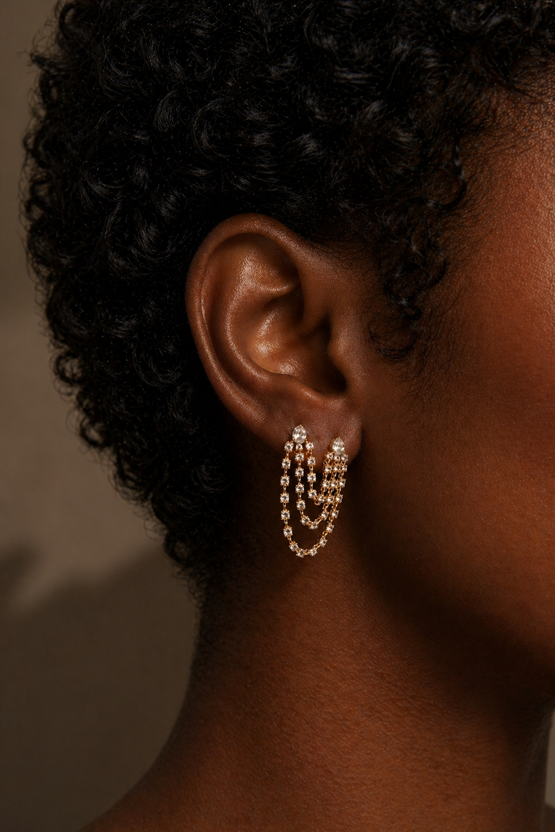 Super Rosie gold vermeil  double stud