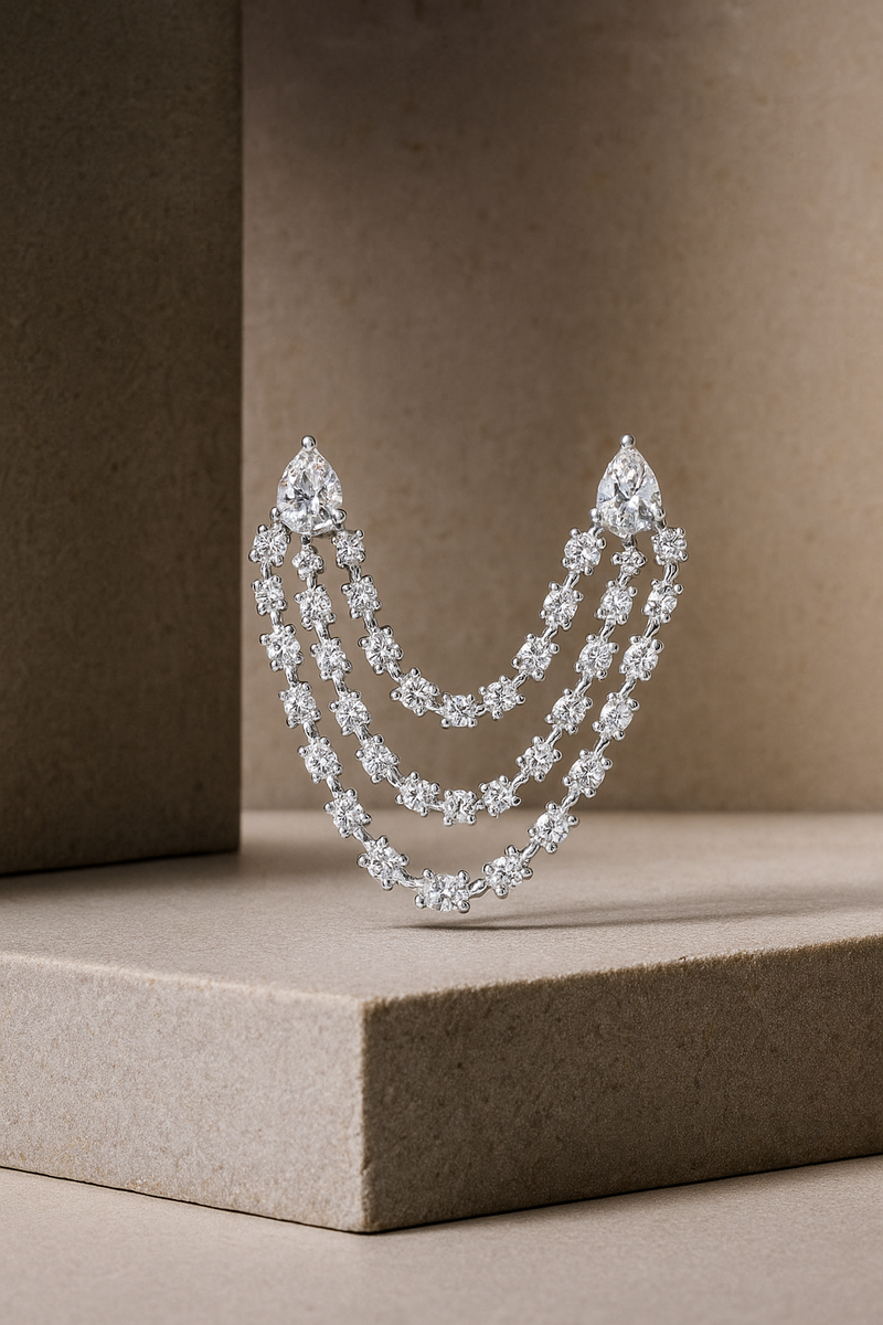 Super Rosie silver double stud