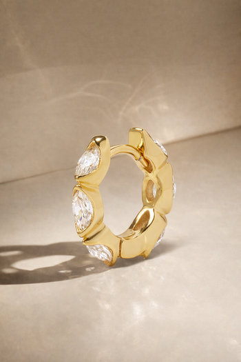 Tasha marquise 8.5mm gold vermeil huggie