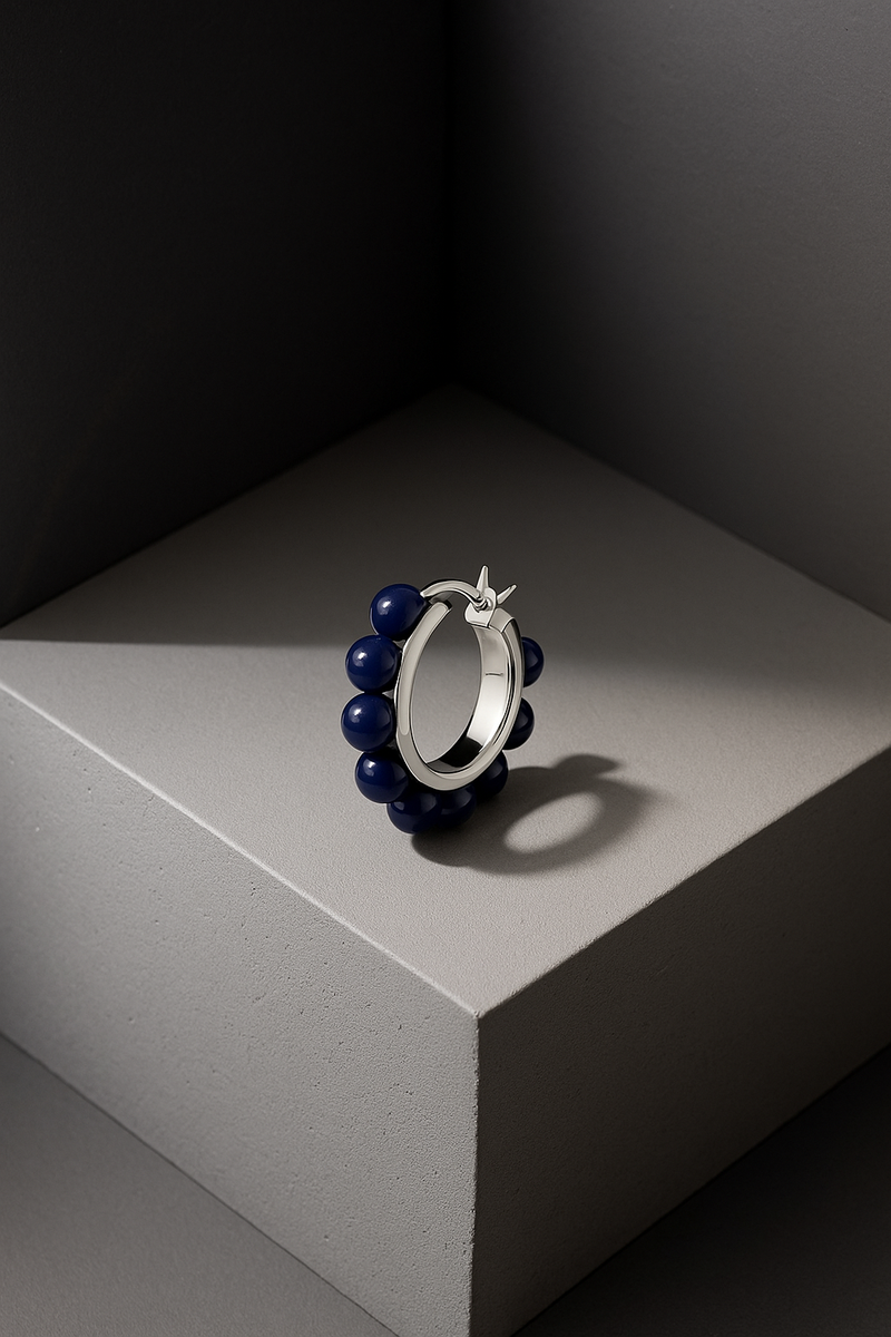 Tiara lapis sterling silver earring