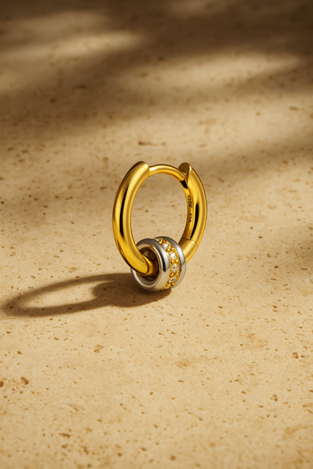 Samira Triple Ring Charm Huggie