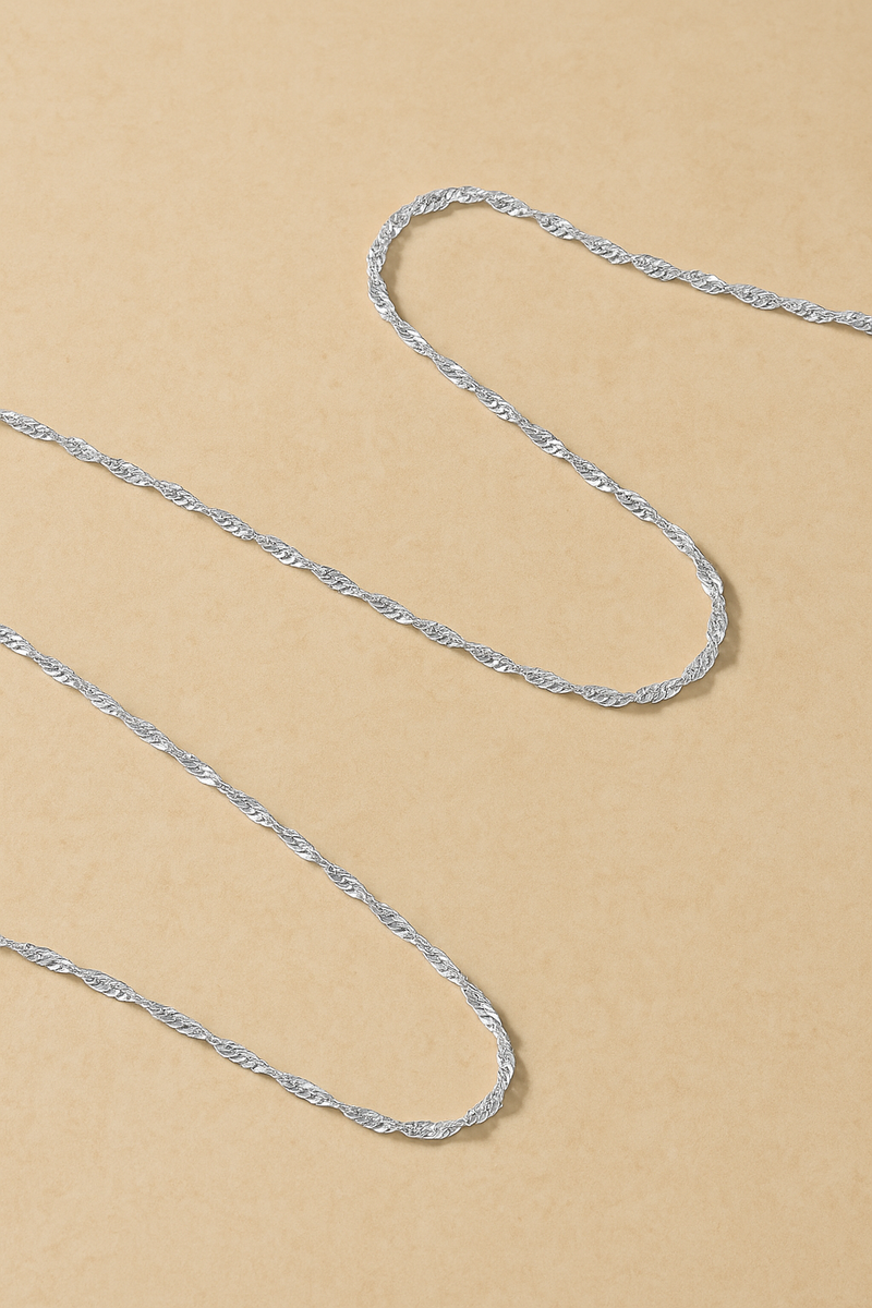 Twisted Sterling Silver Chain Necklace | Galleria Armadoro