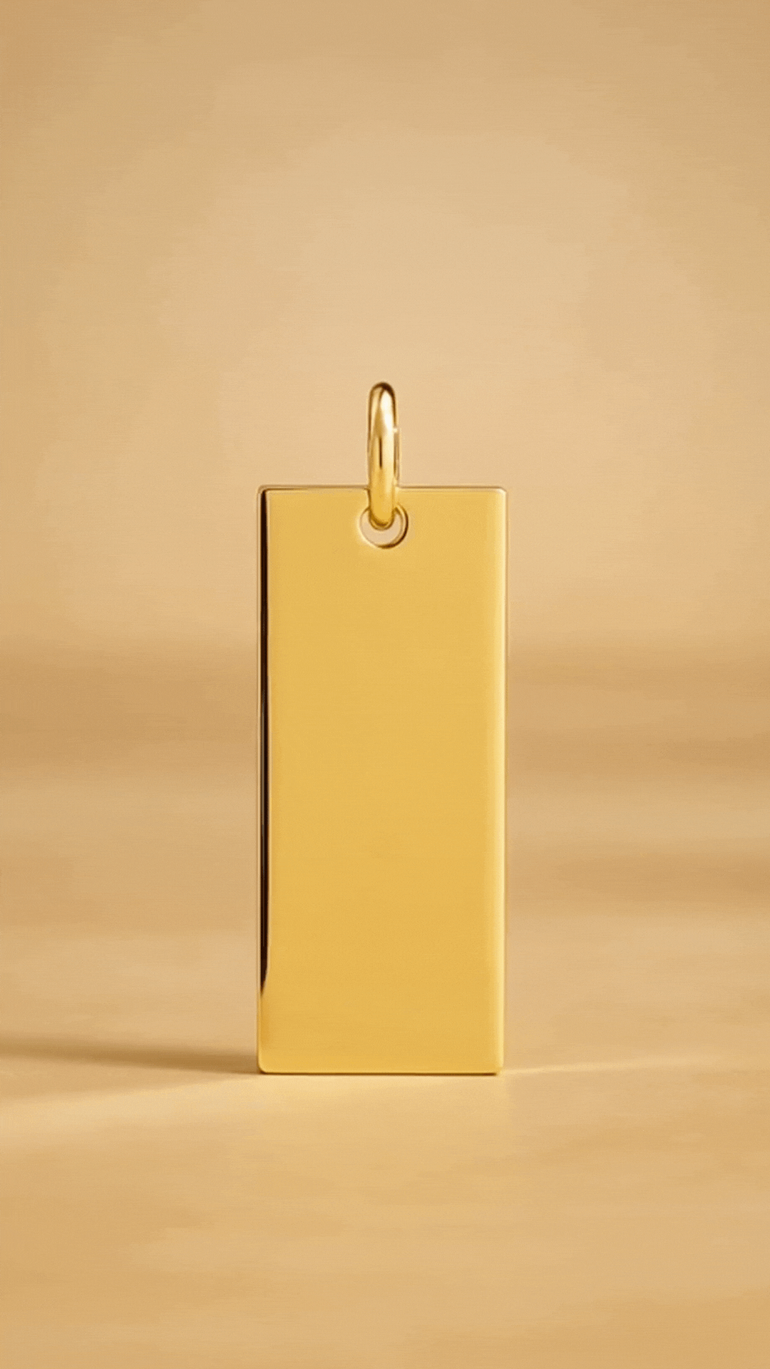 Medium gold vermeil Dog Tag