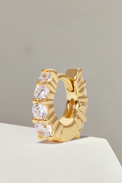 Mini Gala 6.5mm gold vermeil huggie — one of the two components included in the Mini Gala 6.5mm Gold Huggie with Vittoria Gold Charm bundle.