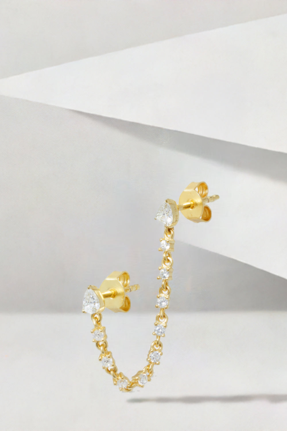 Rosie gold vermeil double stud earring