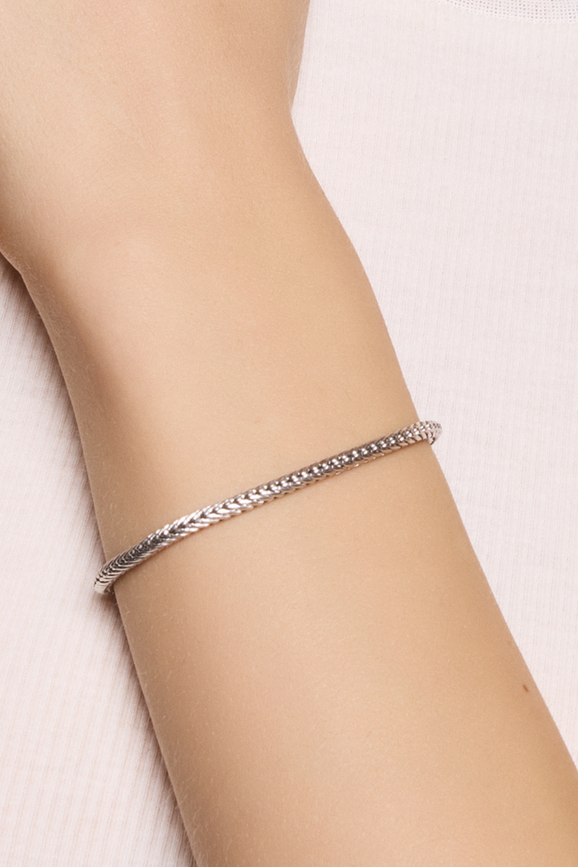 Snake Chain Silver Plated Bracelet