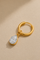 11mm Gold Huggie Earring Set With Vittoria Silver & Gold Charm