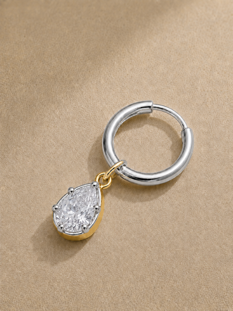 Vittoria Silver & Gold Earring Charm