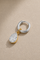 6.5mm Silver Huggie Earring Set With Vittoria Silver & Gold Charm