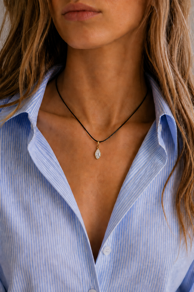 Vittoria Marquise Cord Necklace – Gold