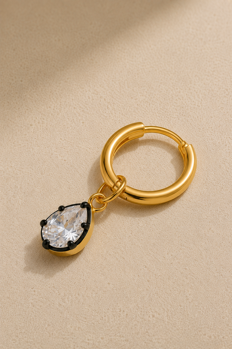 Vittoria Earring Charm Gold & Black Rhodium