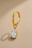 12.5mm Gold Huggie Earring Set With Vittoria Silver & Gold Charm