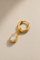 6.5mm Gold Huggie Earring Set With Vittoria Gold Charm