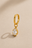 8.5mm Gold Huggie Earring Set With Vittoria Gold Charm