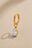8.5mm Gold Huggie Earring Set With Vittoria Silver & Gold Charm