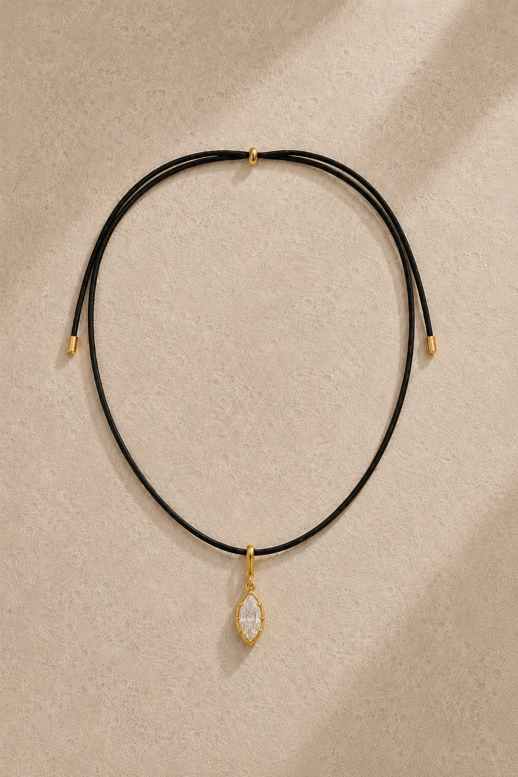 Vittoria Marquise Cord Necklace – Gold