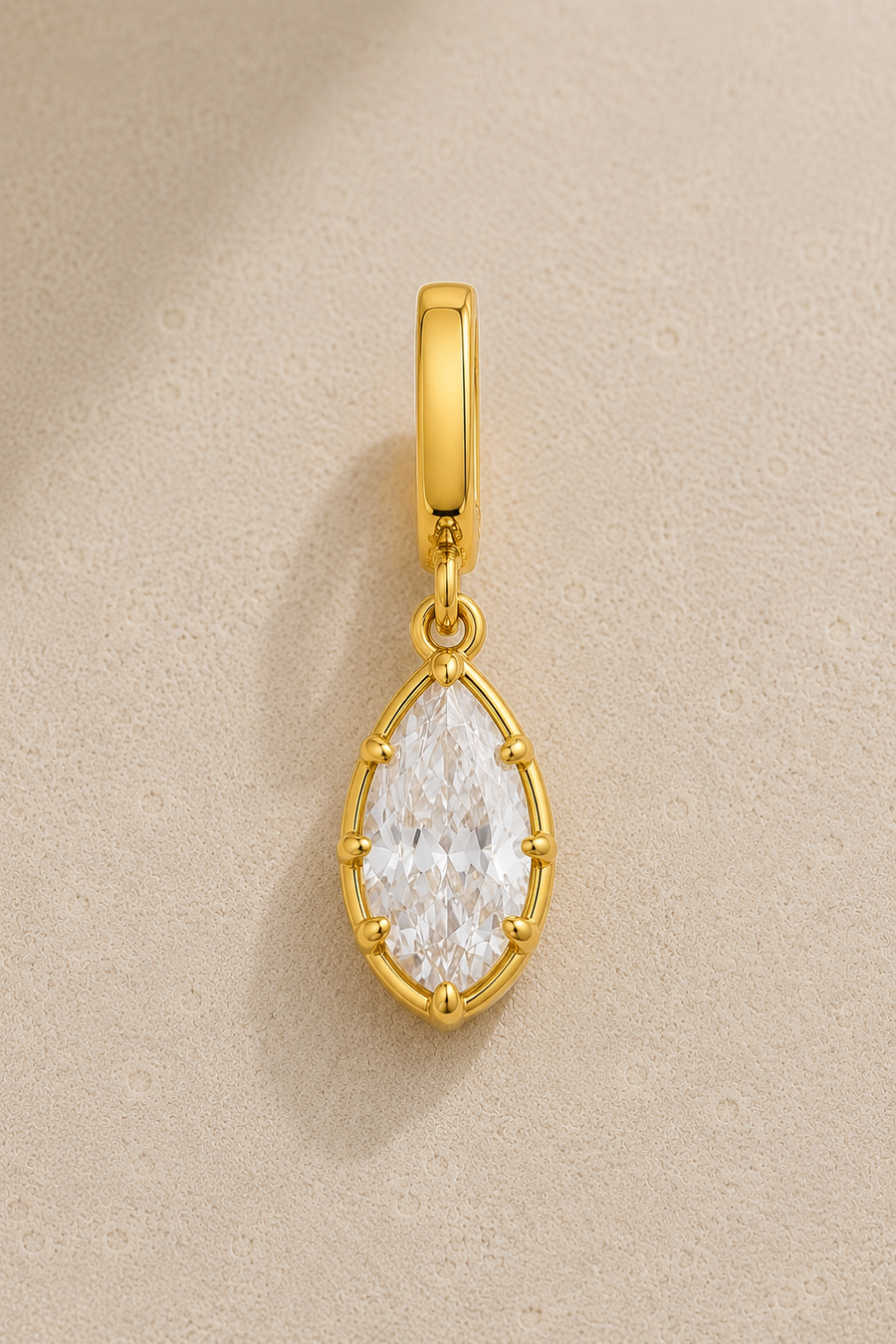 Vittoria Marquise Hook Charm – Gold