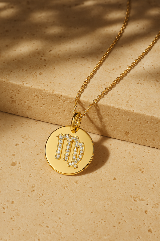 Virgo gold vermeil necklace