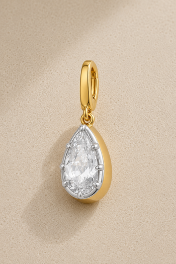 Vittoria Hook Charm Gold & White Rhodium