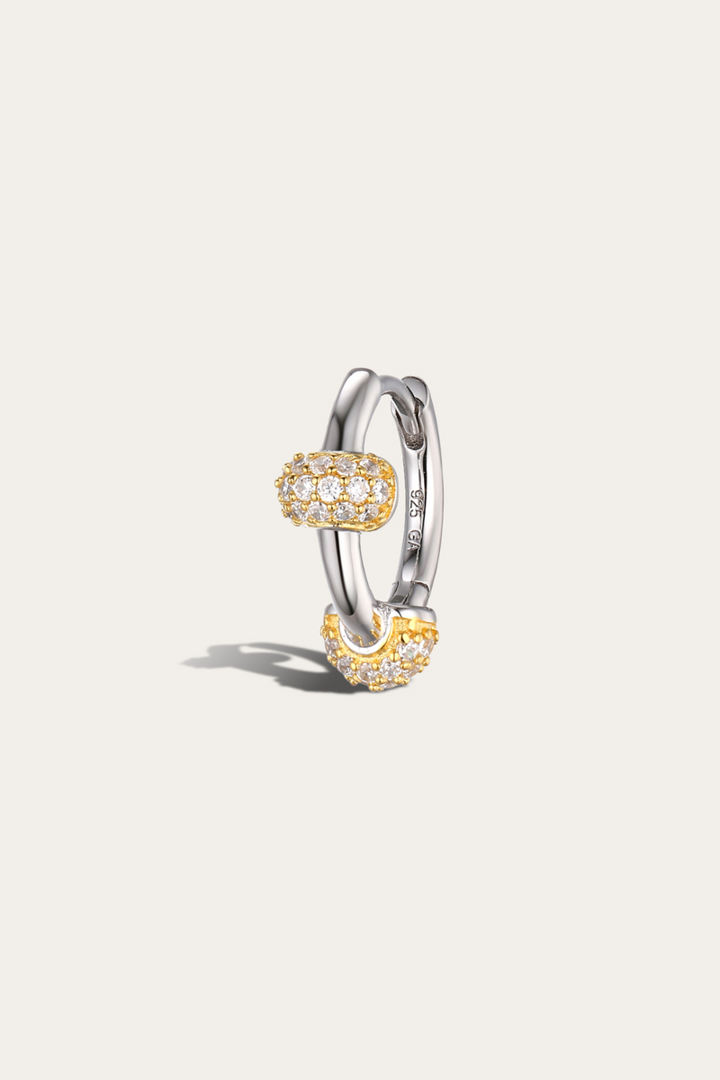 Zeina Two-Tone Huggie Earring 