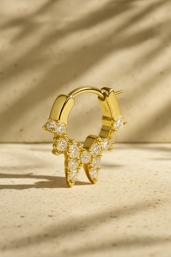 Ziggy gold vermeil huggie