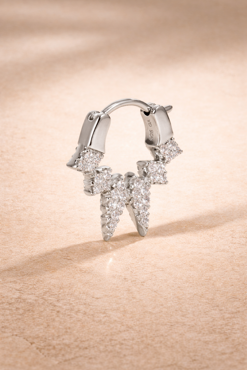 Ziggy sterling silver huggie