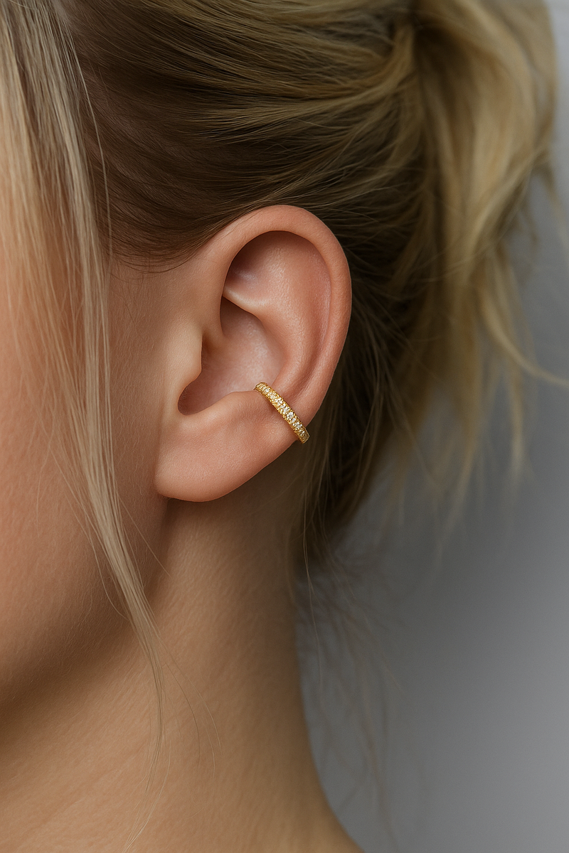 12,5 mm gold vermeil huggie