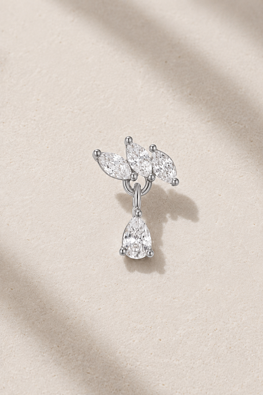 Fleur Silver Stud Earring