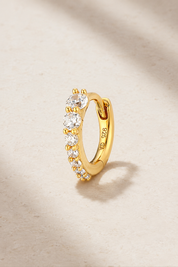 Gala Reverse Gold Huggie Earring 8.5mm