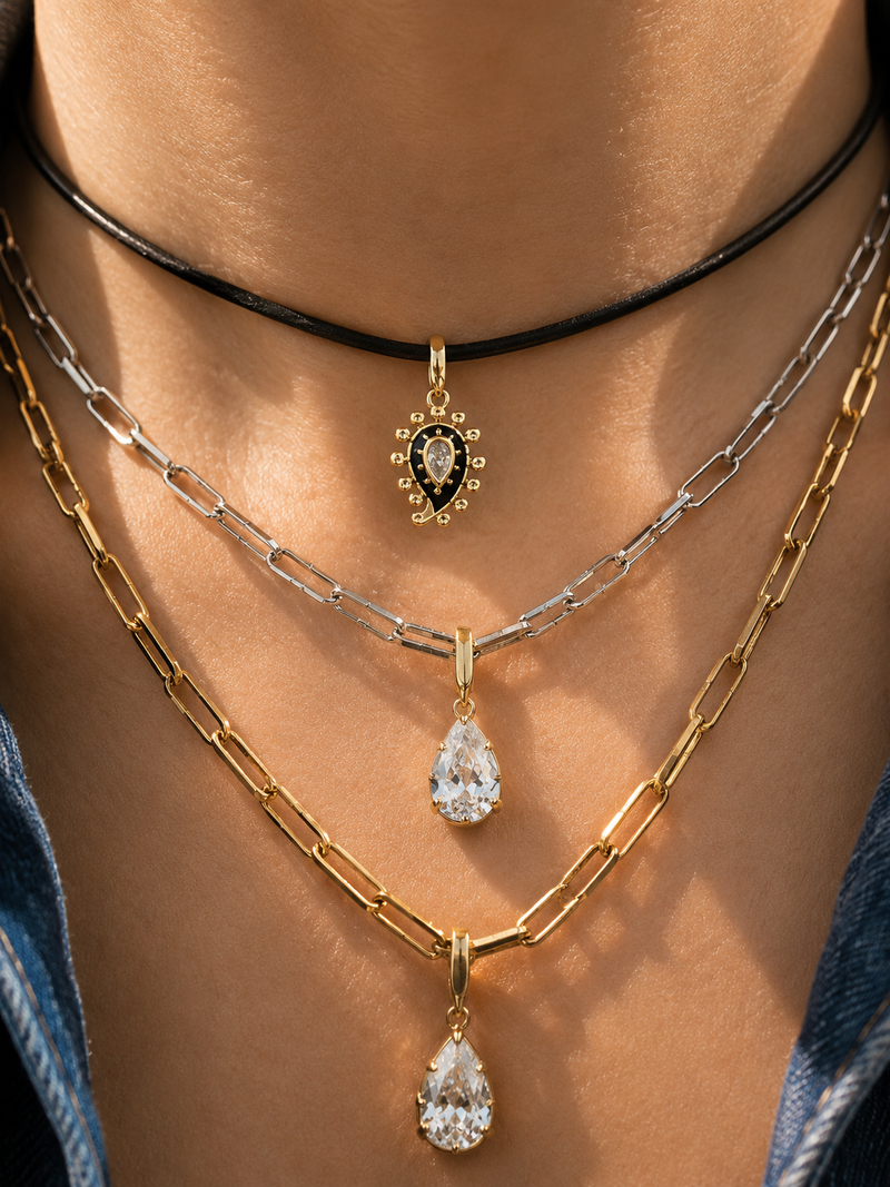 Vittoria Silver Paperclip Chain Necklace