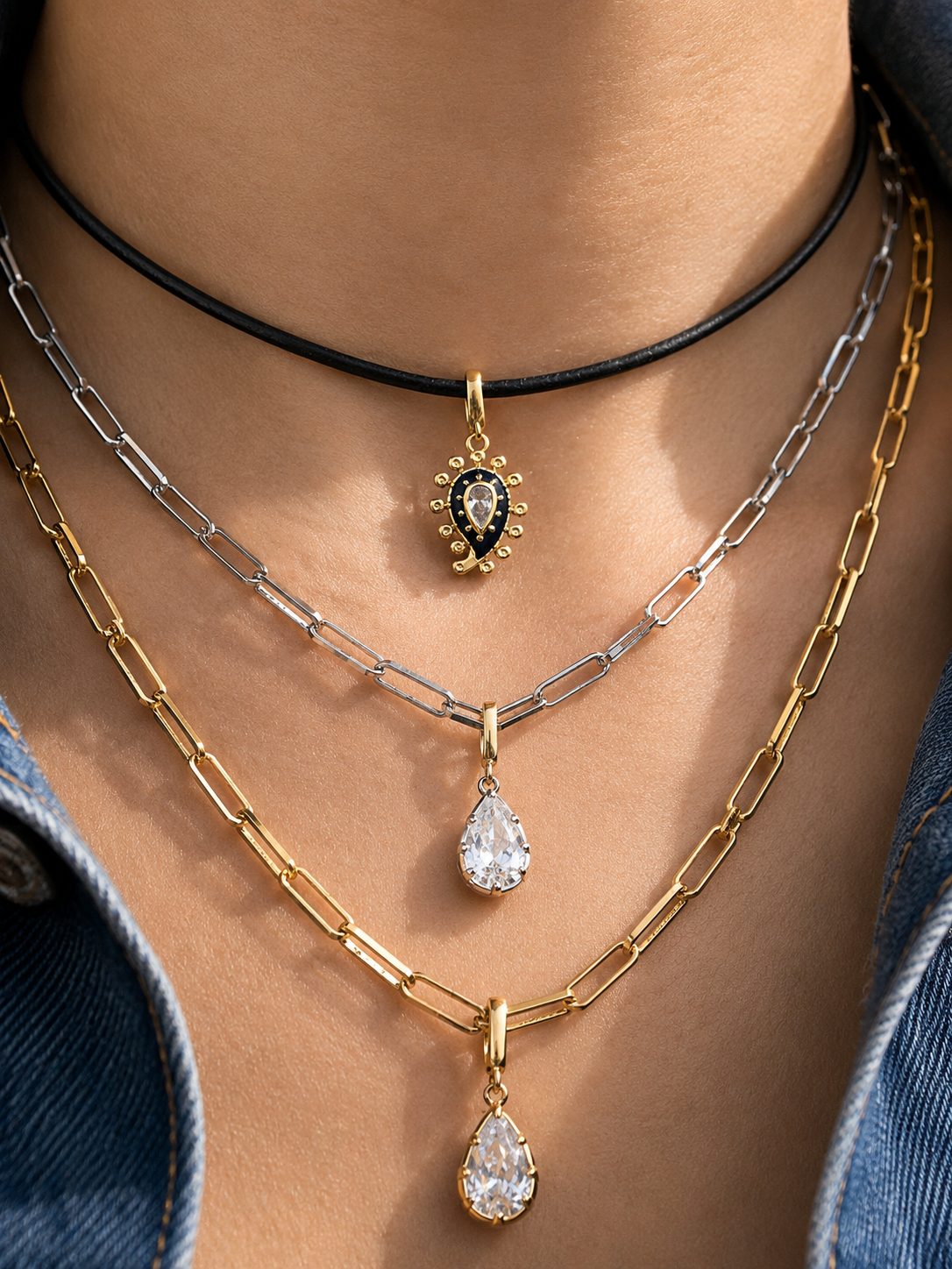 Vittoria Silver Paperclip Chain Necklace