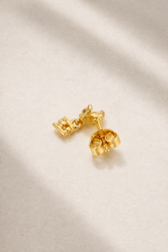 Back view of Papillon Gold Stud Earring with butterfly post fastening