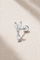 Papillon Silver Ball Screw Stud Earring