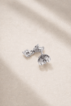 Back view of Papillon Silver Stud Earring with butterfly post fastening