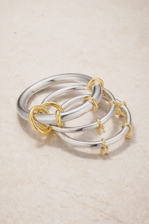 Clara Two-Tone Linked Band Ring