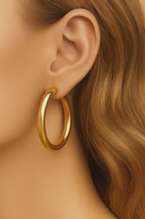 Bella 5 cm gold vermeil hoops
