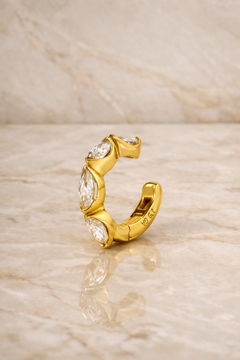 Tasha marquise gold vermeil ear cuff