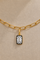 Vittoria Emerald Cut & Large Link Chain – Black/Gold