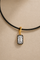 Adjustable Cord & Vittoria Emerald Cut Hook Charm Gold & Black Rhodium Set