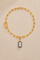 Vittoria Emerald Cut Large Link Bracelet / Anklet – Black/Gold