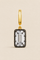 Vittoria Emerald Cut Hook Charm Gold & Black Rhodium