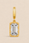 Vittoria Emerald Cut Hook Charm Gold