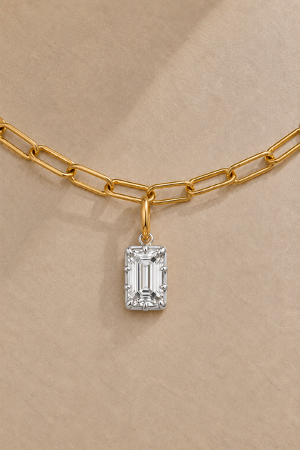 Vittoria Emerald Cut Large Link Chain – Silver/Gold