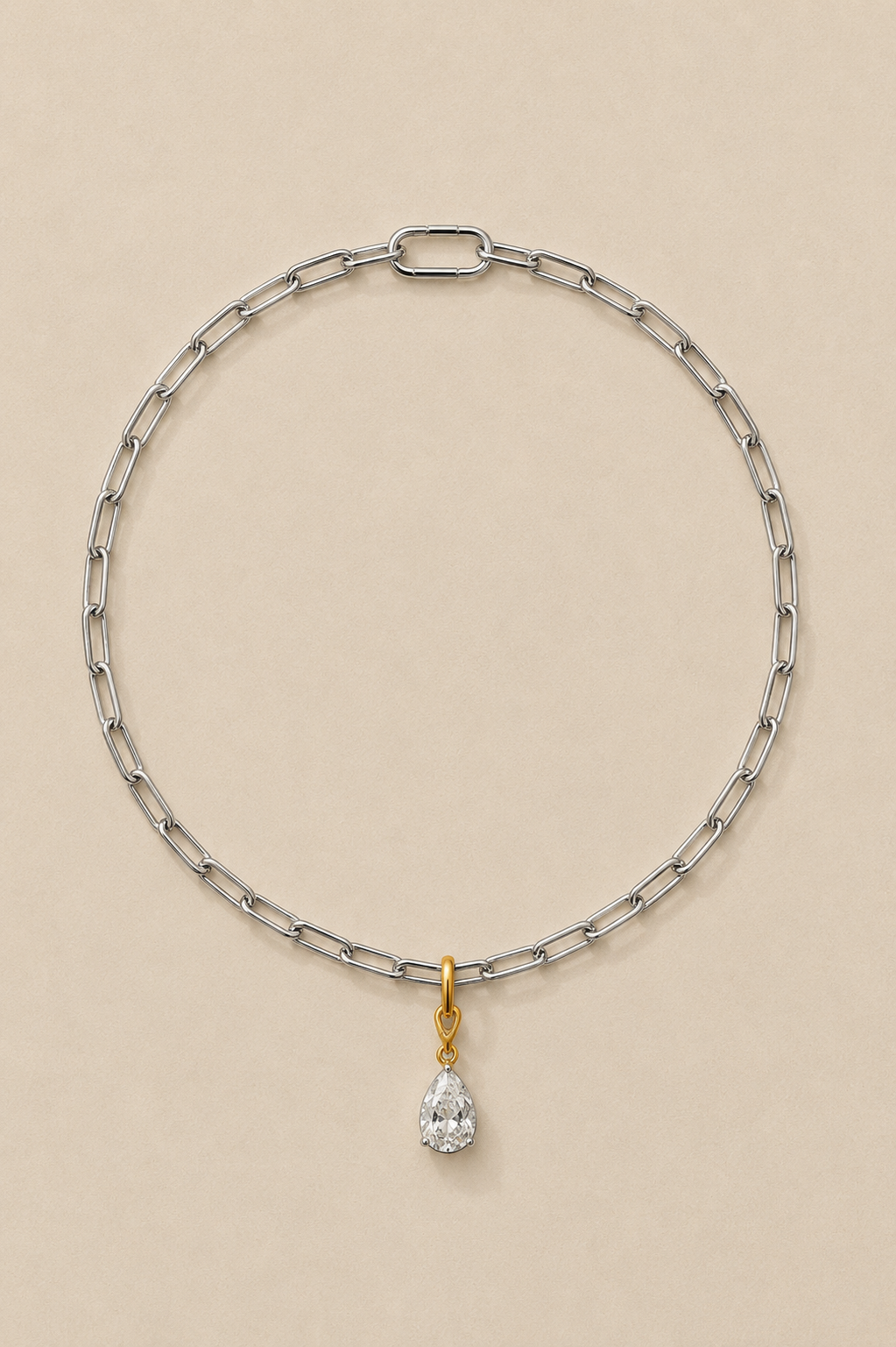 Vittoria Silver Paperclip Chain Necklace