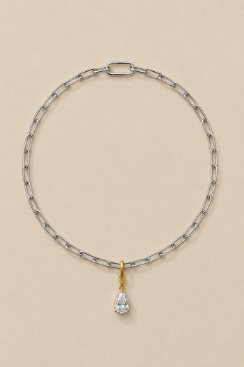 Vittoria Silver Paperclip Chain Necklace