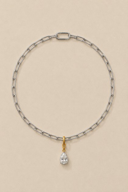 Vittoria Silver Paperclip Chain Necklace