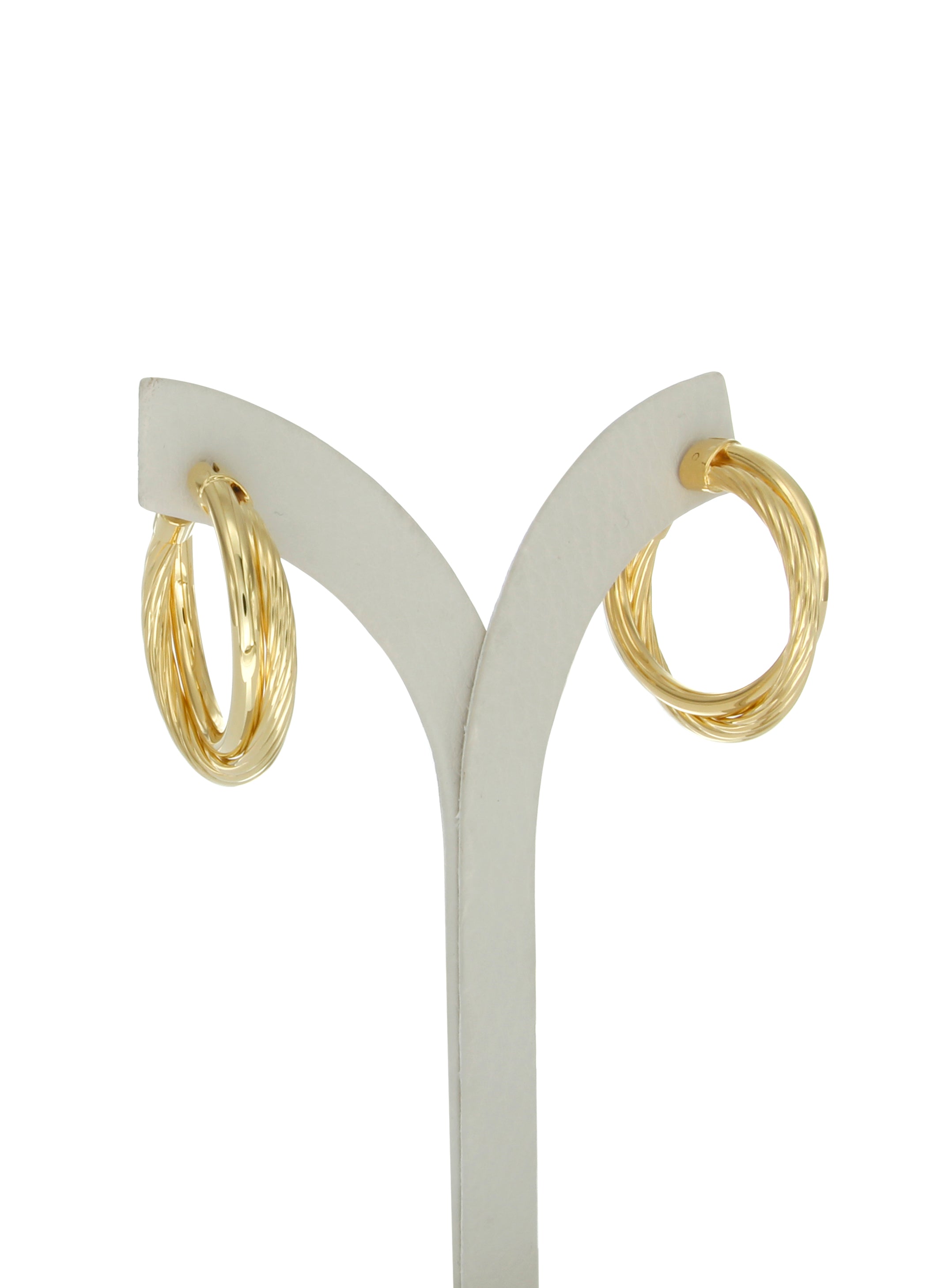 Allegra 3cm gold vermeil hoops