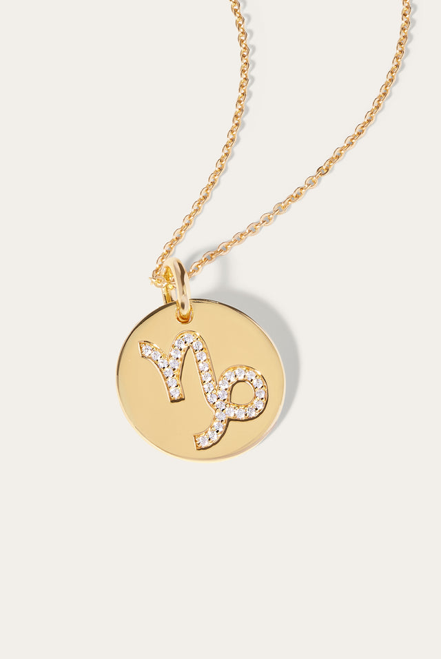 Capricorn gold vermeil necklace
