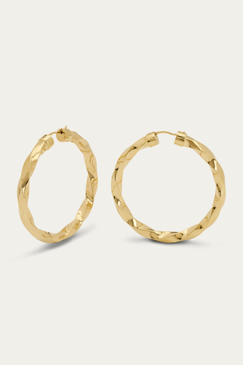 Cindy 5cm Gold Vermeil Hoops