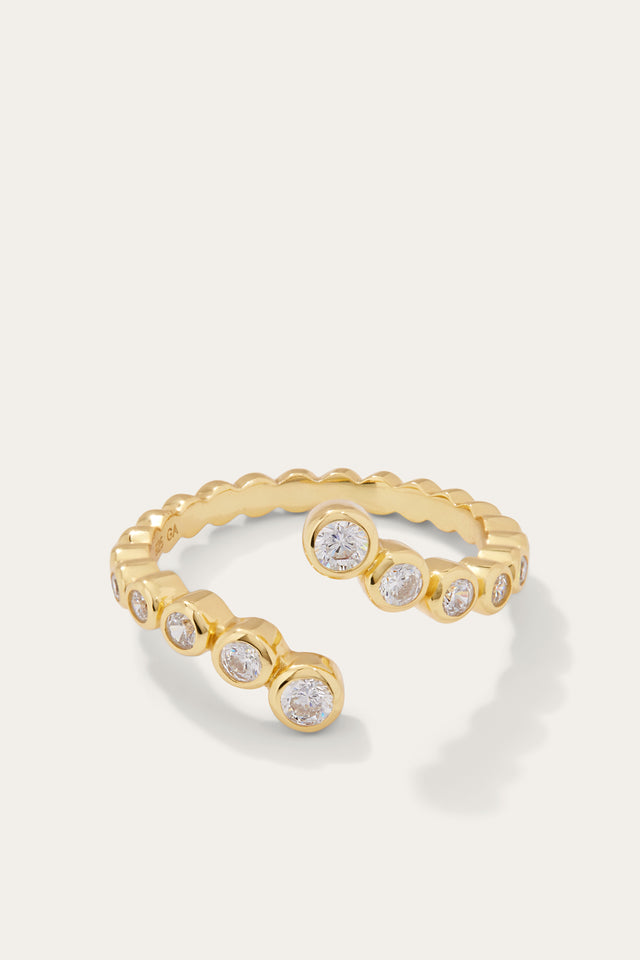 Lola Crossover gold vermeil ring